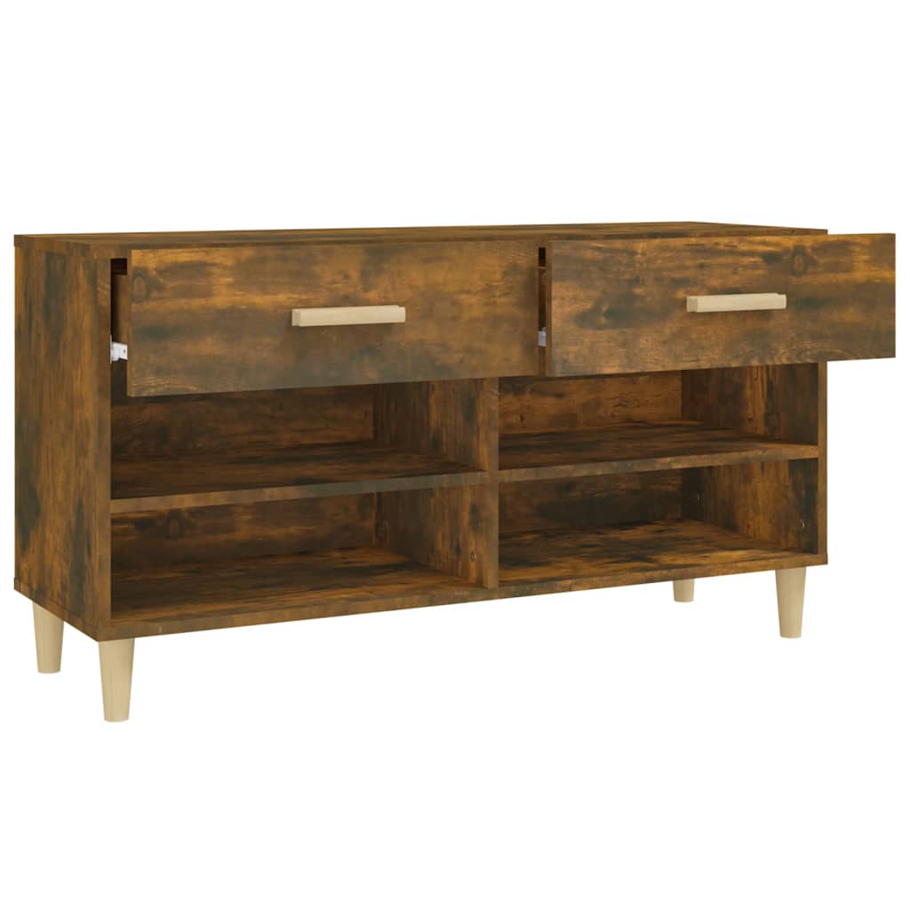 Kenkäkaappi savutammi 102x35x55 cm tekninen puu - Sisustajankoti.fi