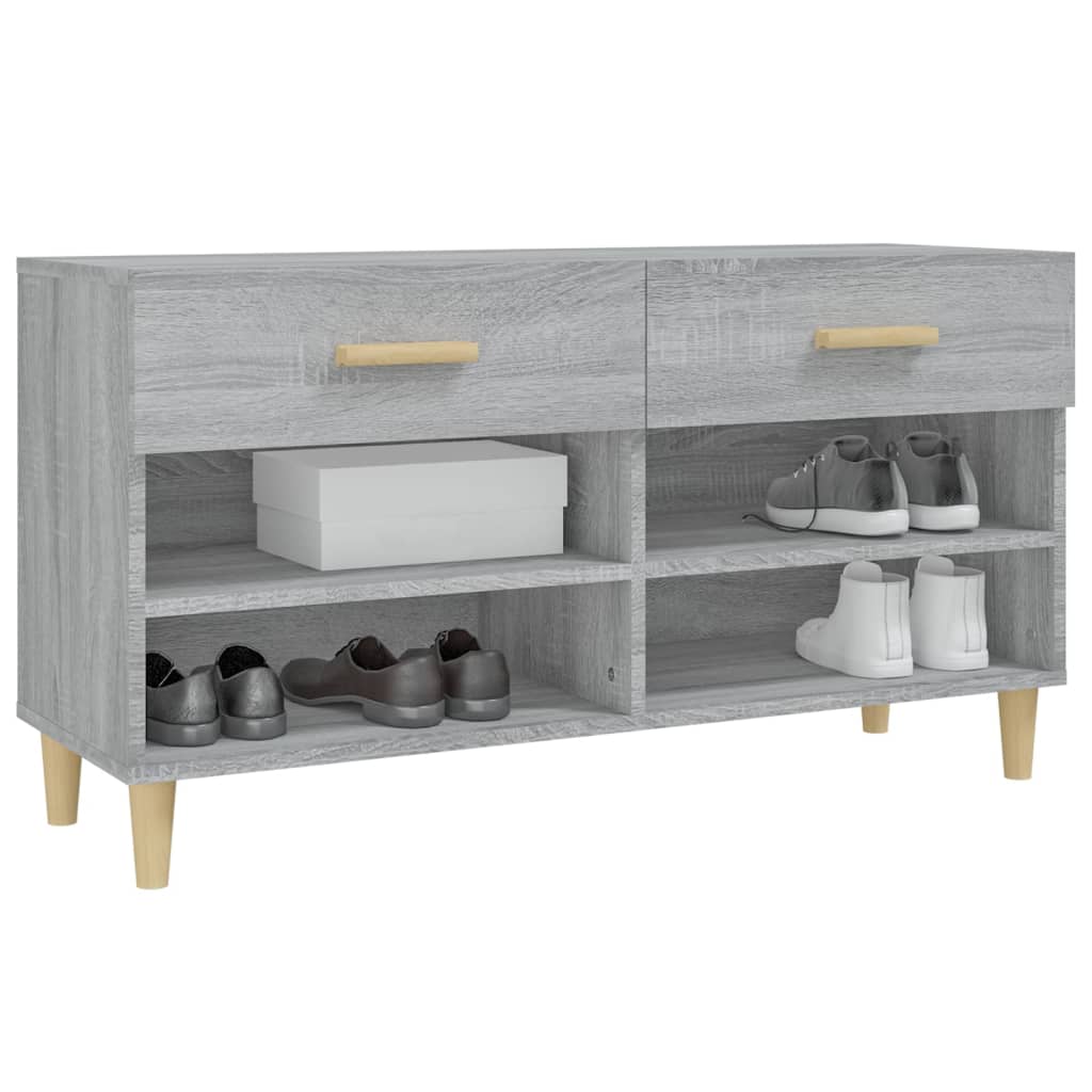 Kenkäkaappi harmaa Sonoma 102x35x55 cm tekninen puu - Sisustajankoti.fi