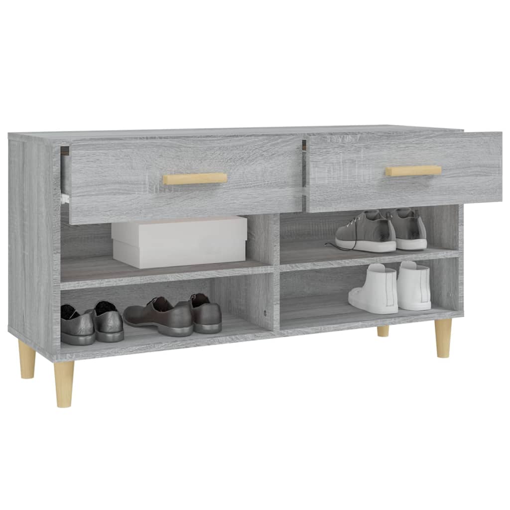 Kenkäkaappi harmaa Sonoma 102x35x55 cm tekninen puu - Sisustajankoti.fi