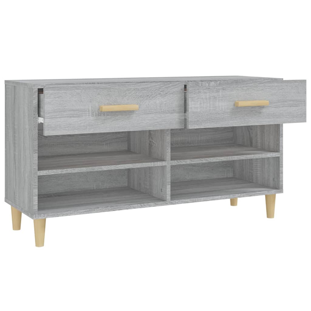 Kenkäkaappi harmaa Sonoma 102x35x55 cm tekninen puu - Sisustajankoti.fi