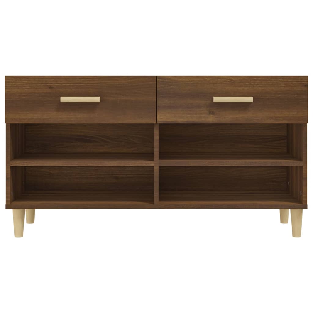Kenkäkaappi ruskea tammi 102x35x55 cm tekninen puu - Sisustajankoti.fi