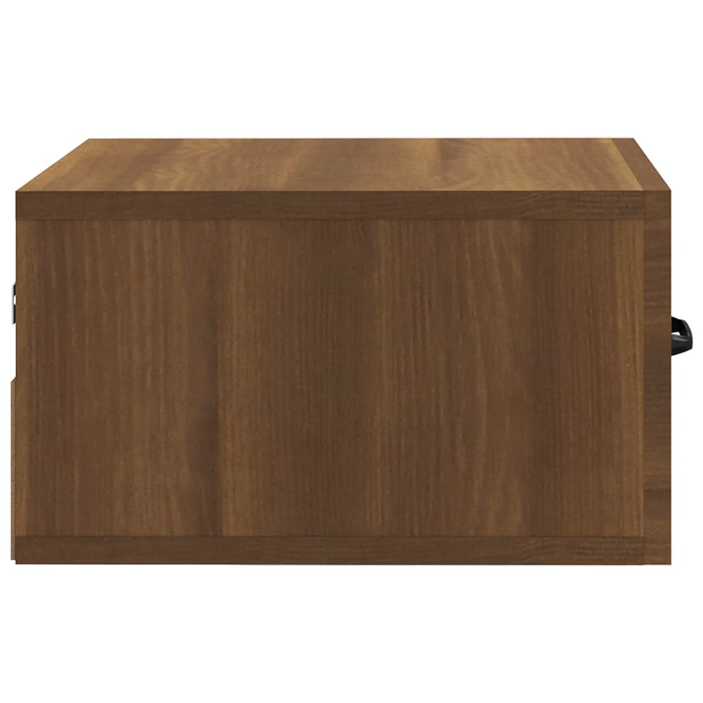 Seinäkiinnitettävät yöpöydät 2 kpl ruskea tammi 35x35x20 cm - Sisustajankoti.fi