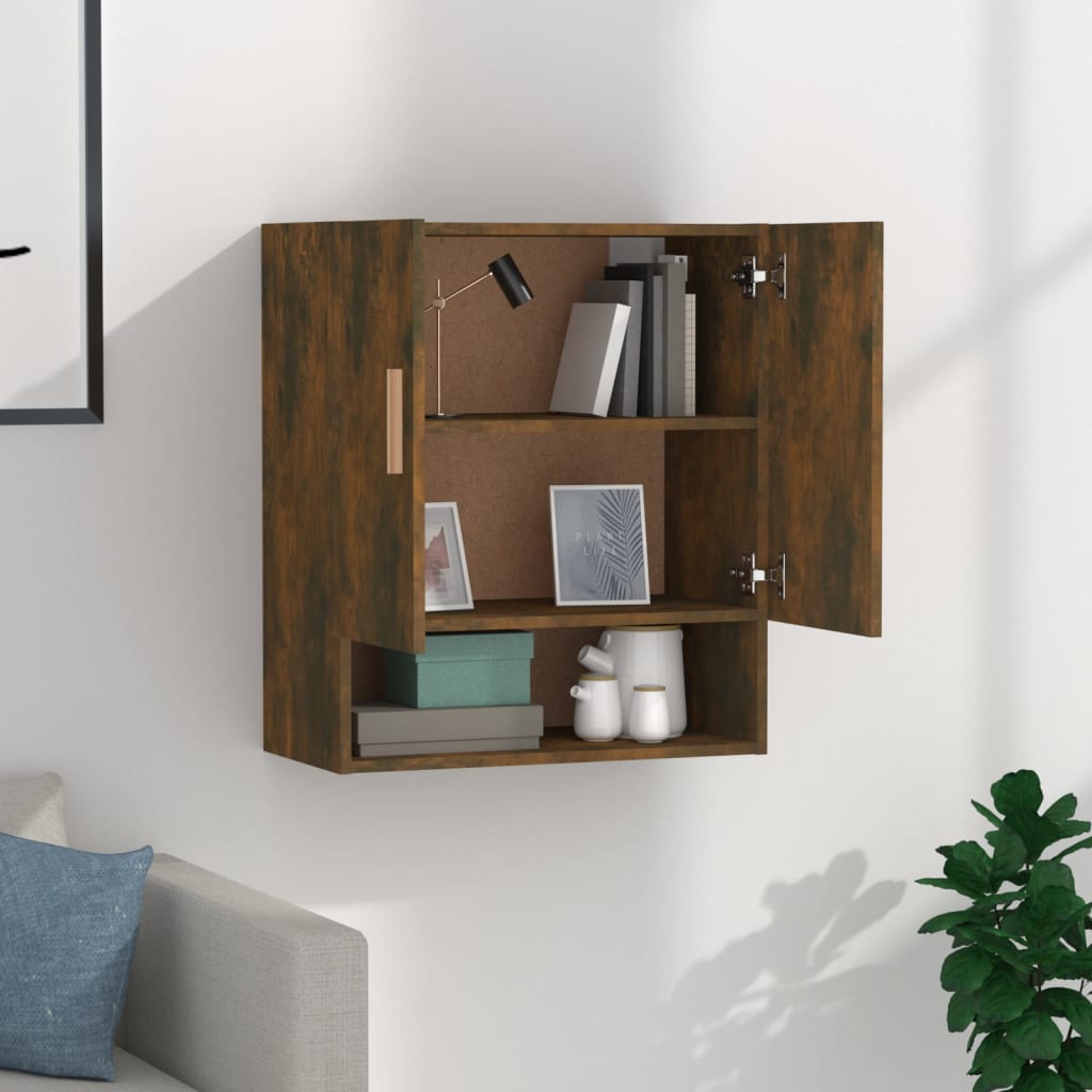 TV-seinäkaappi savutammi 60x31x70 cm tekninen puu - Sisustajankoti.fi