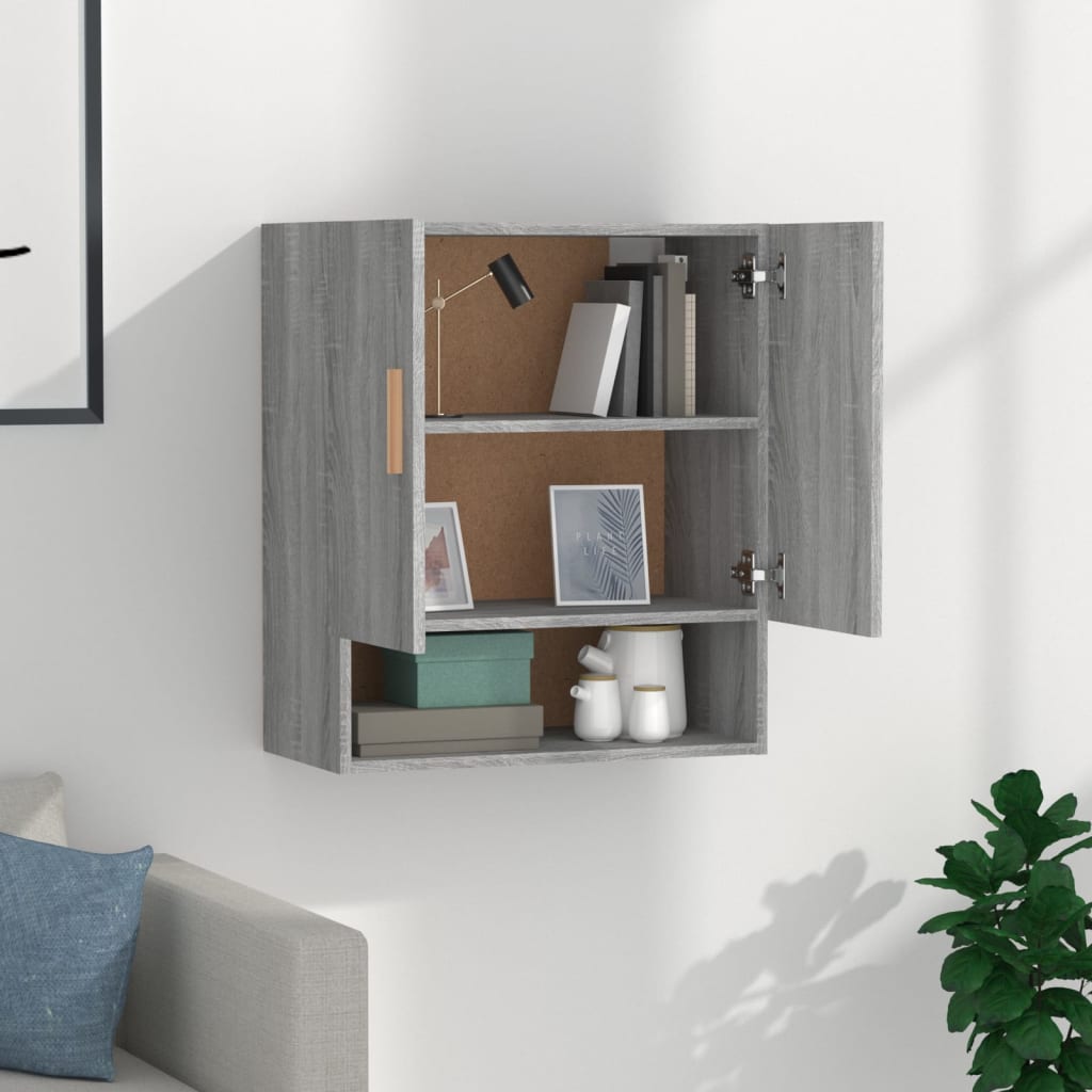 TV-seinäkaappi harmaa Sonoma 60x31x70 cm tekninen puu - Sisustajankoti.fi