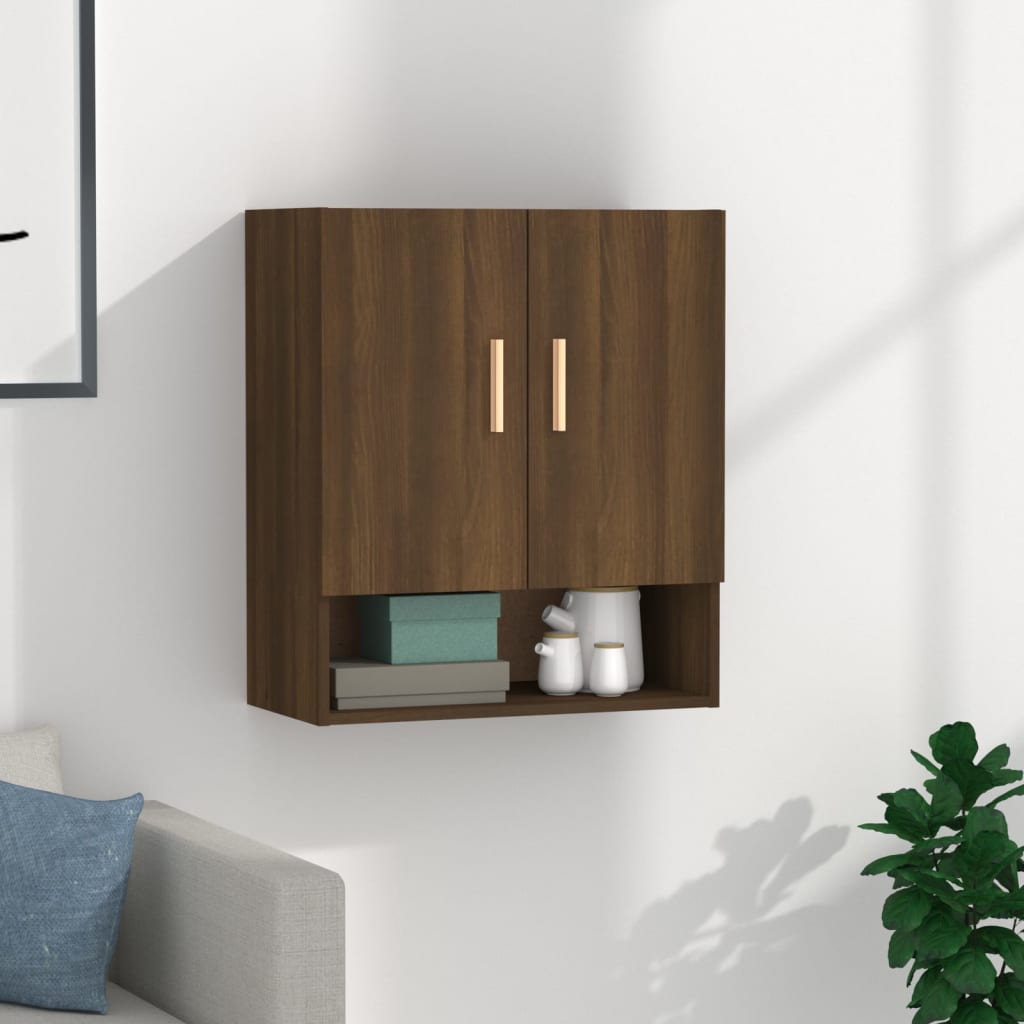 TV-seinäkaappi ruskea tammi 60x31x70 cm tekninen puu - Sisustajankoti.fi