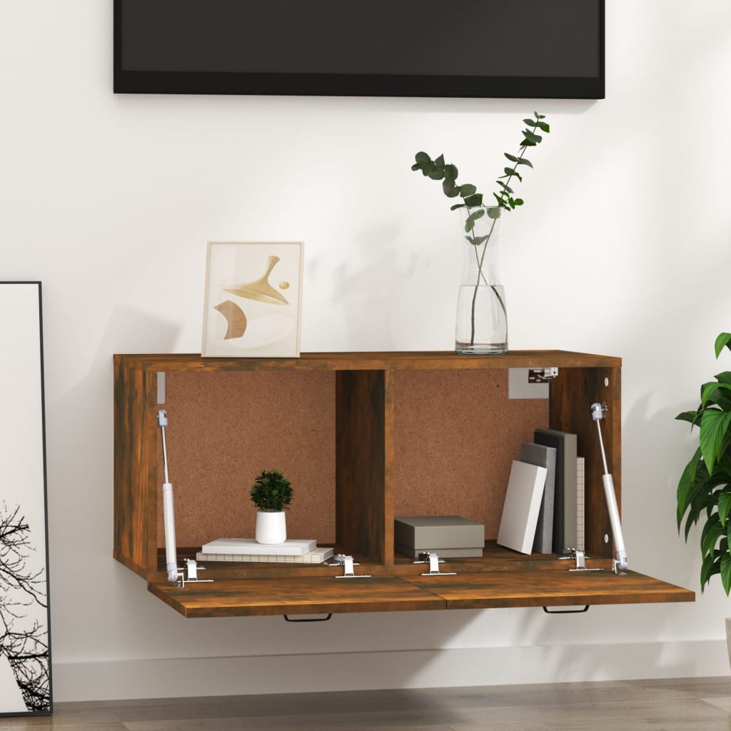 Seinäkaappi savutammi 80x35x36,5 cm tekninen puu - Sisustajankoti.fi