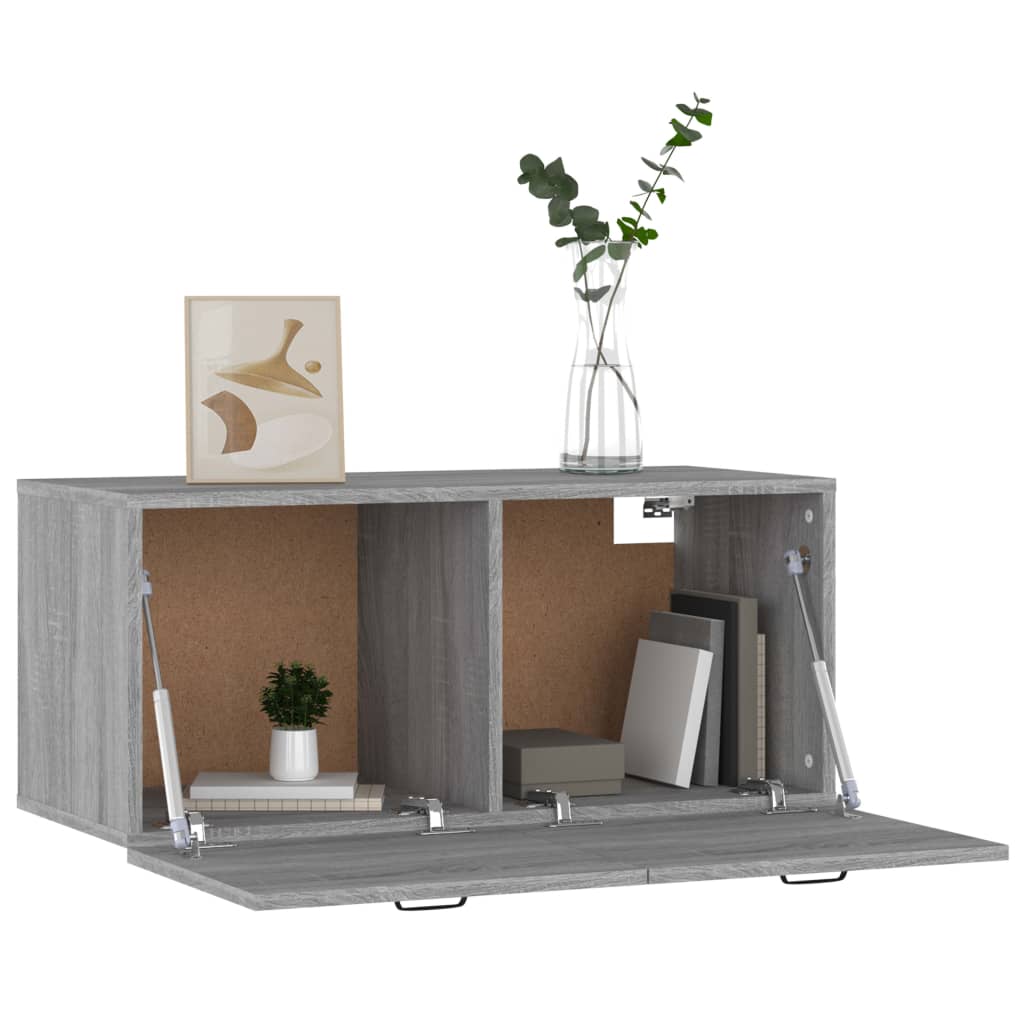 Seinäkaappi harmaa Sonoma 80x35x36,5 cm tekninen puu - Sisustajankoti.fi