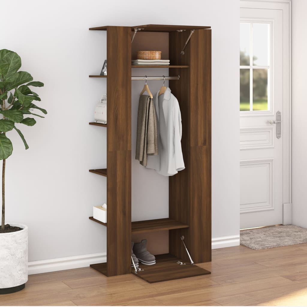 Eteisen kaappi ruskea tammi 97,5x37x99 cm tekninen puu - Sisustajankoti.fi