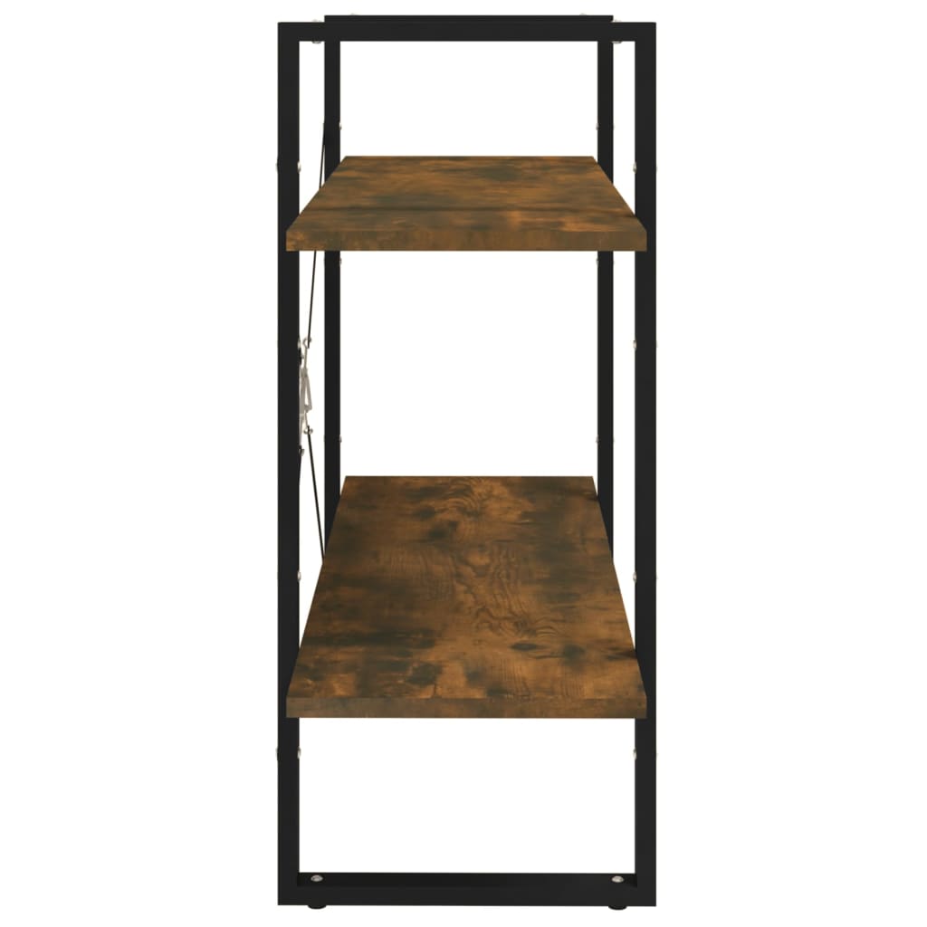 2-kerroksinen Kirjahylly savutammi 80x30x70 cm tekninen puu - Sisustajankoti.fi