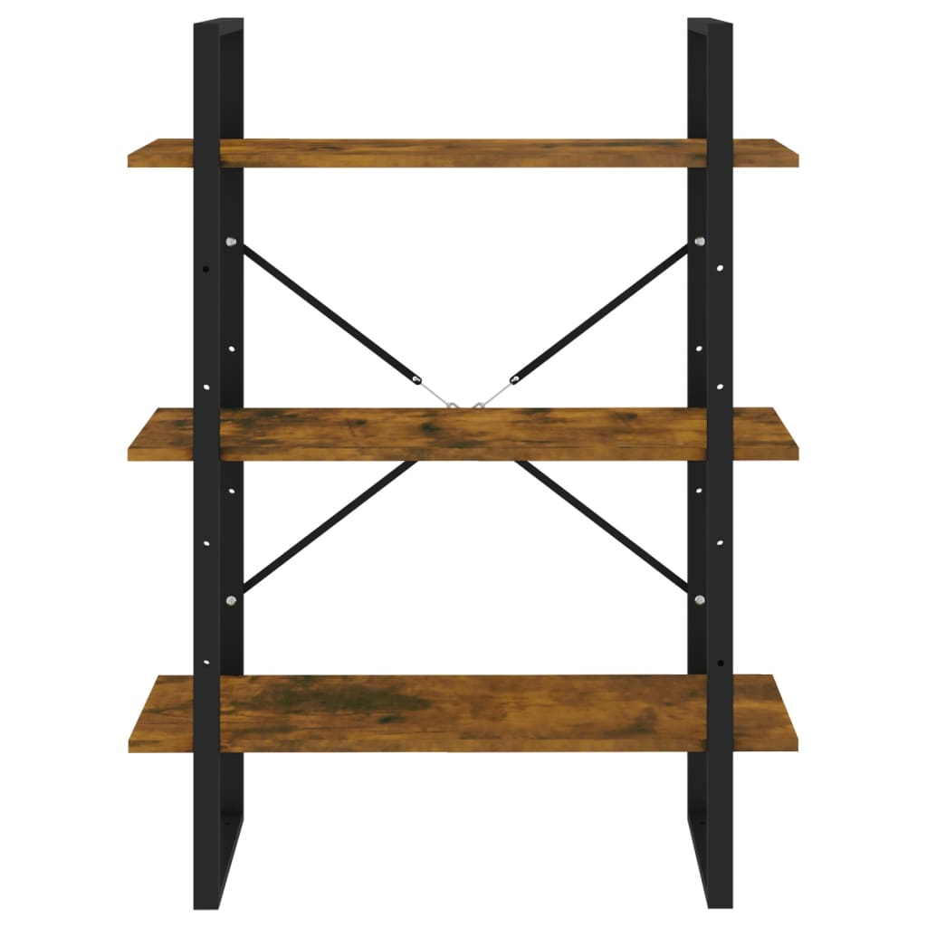 Kirjahylly savutammi 80x30x105 cm tekninen puu - Sisustajankoti.fi