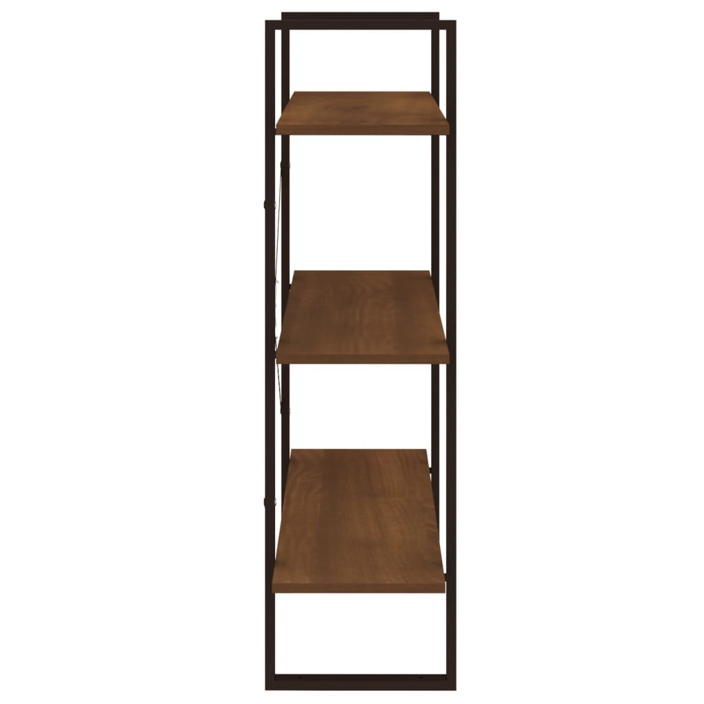Kirjahylly ruskea tammi 80x30x105 cm tekninen puu - Sisustajankoti.fi
