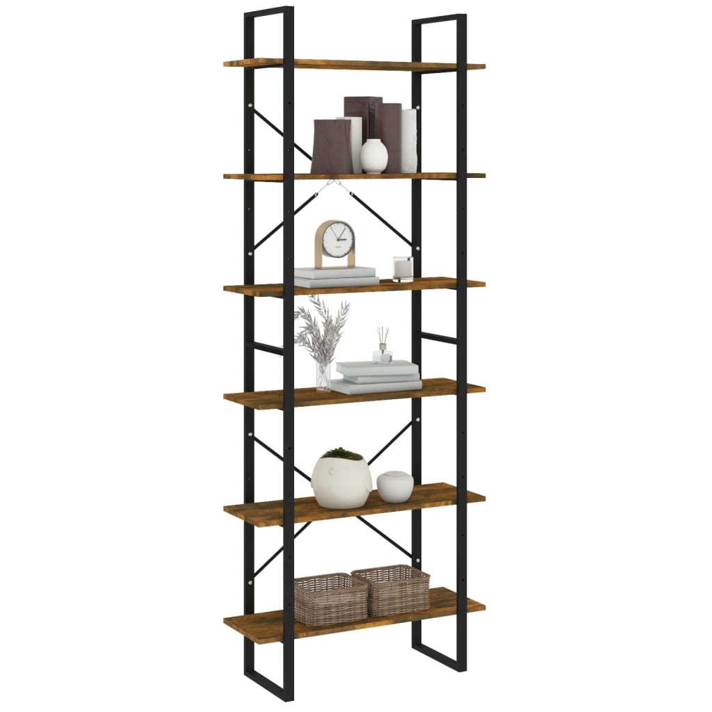 Korkea hylly savutammi 80x30x210 cm tekninen puu - Sisustajankoti.fi