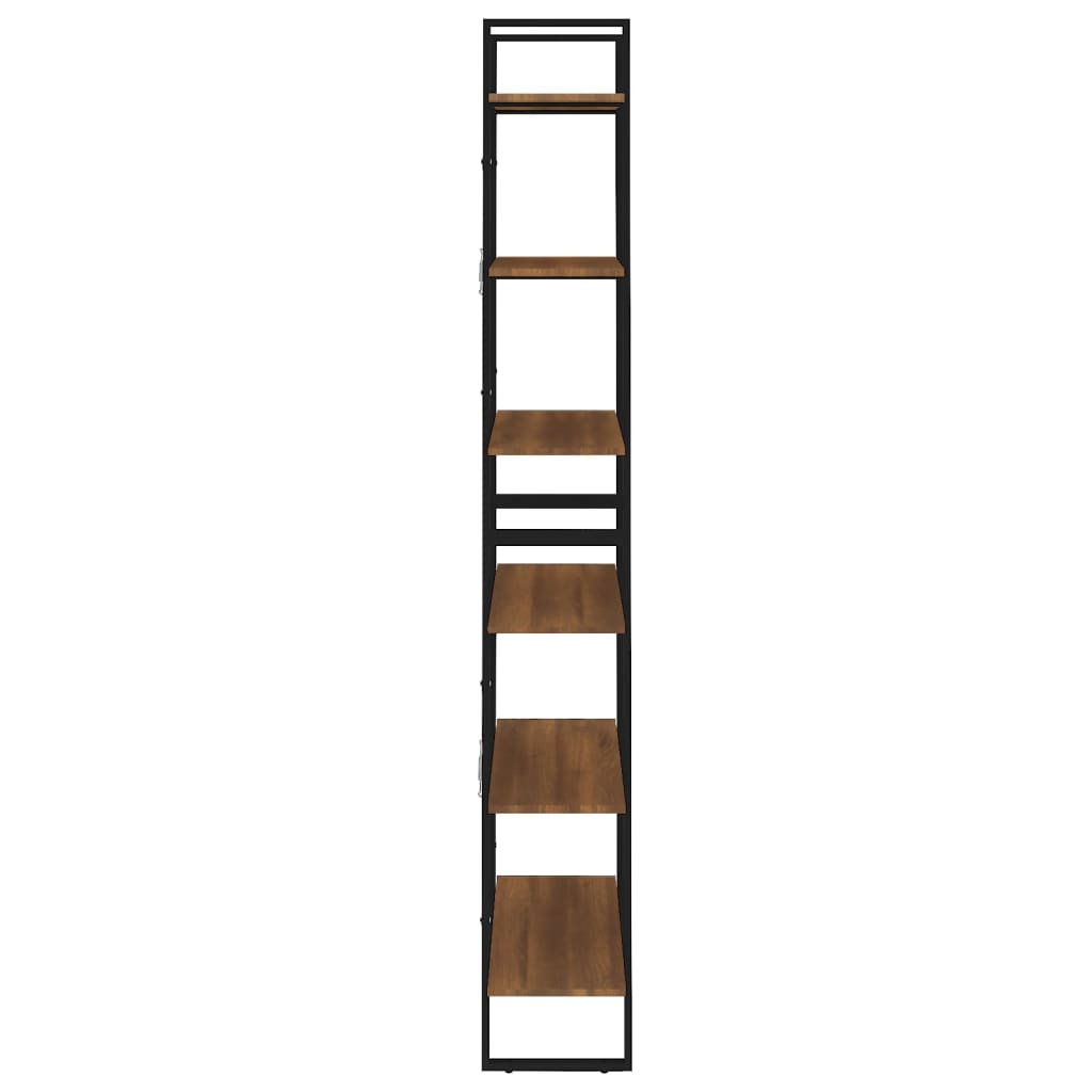 Korkea hylly ruskea tammi 80x30x210 cm tekninen puu - Sisustajankoti.fi