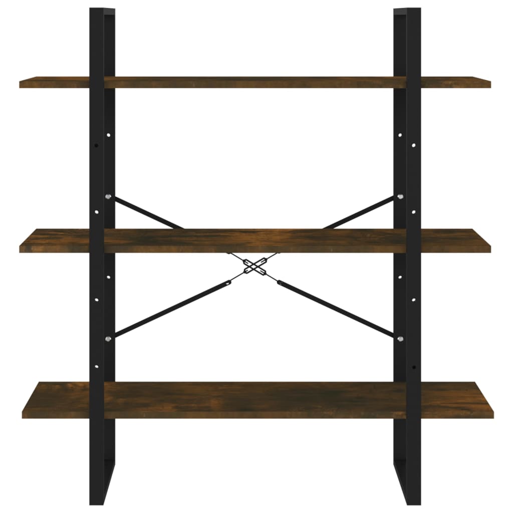 Kirjahylly savutammi 100x30x105 cm tekninen puu - Sisustajankoti.fi