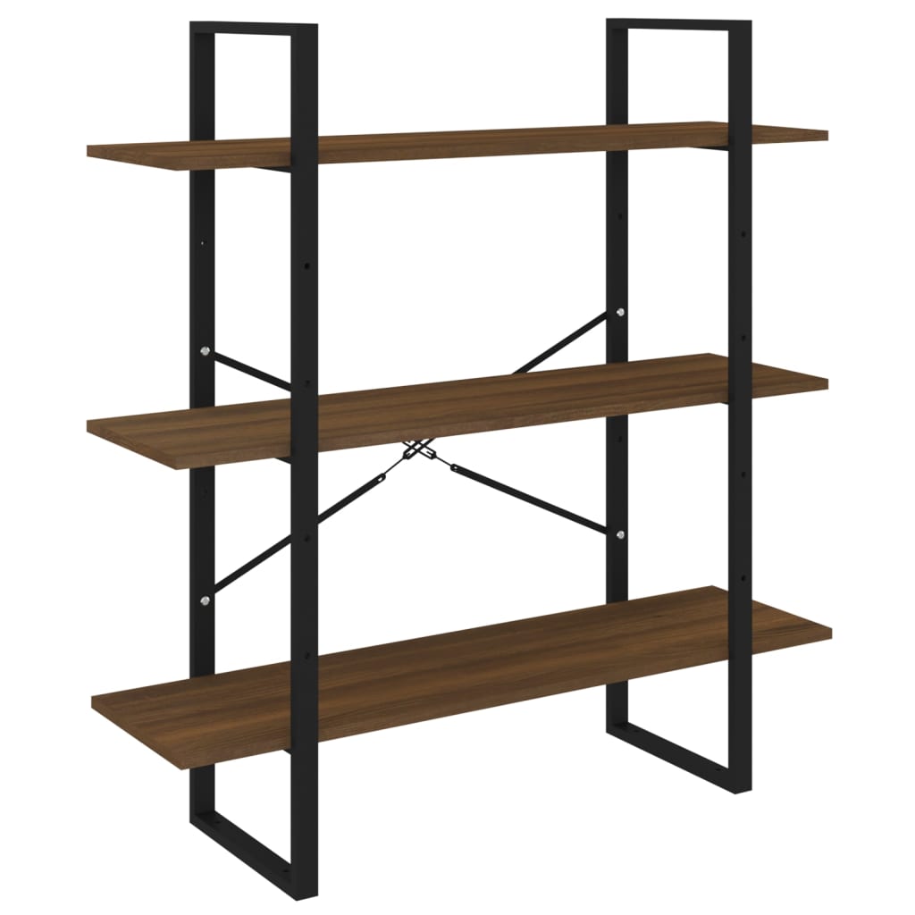 Kirjahylly ruskea tammi 100x30x105 cm tekninen puu - Sisustajankoti.fi