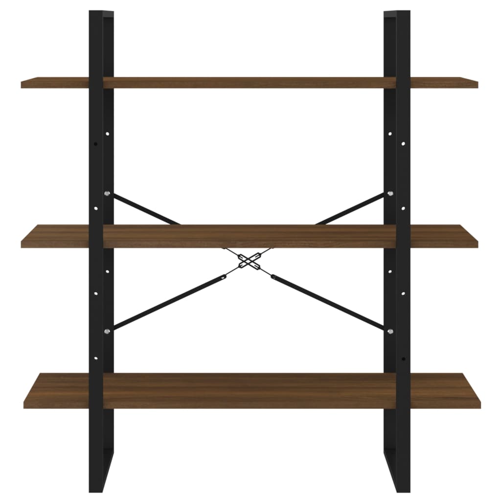 Kirjahylly ruskea tammi 100x30x105 cm tekninen puu - Sisustajankoti.fi
