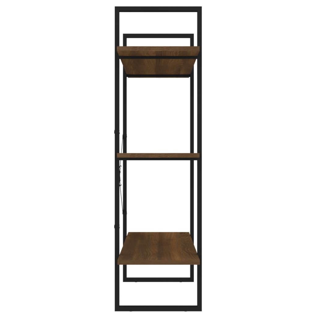 Kirjahylly ruskea tammi 100x30x105 cm tekninen puu - Sisustajankoti.fi