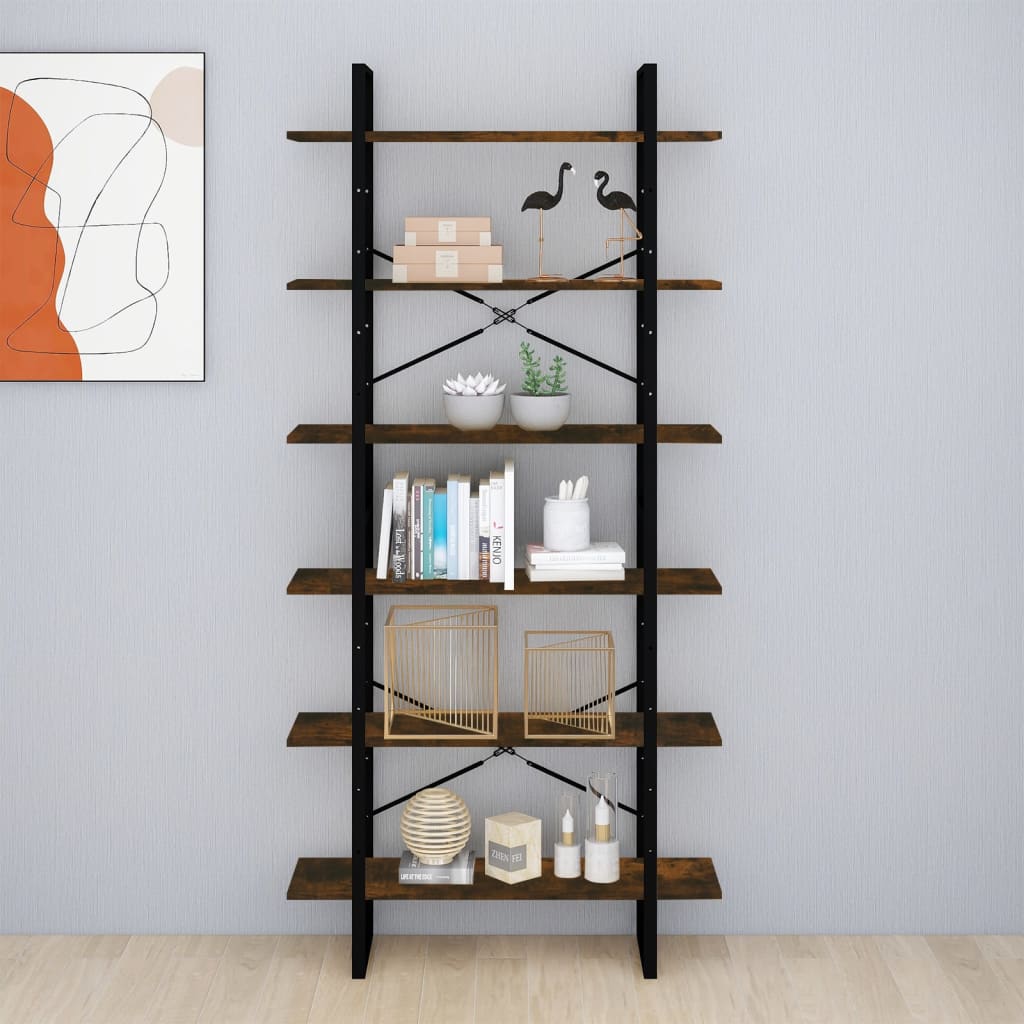 Korkea hylly savutammi 100x30x210 cm tekninen puu - Sisustajankoti.fi