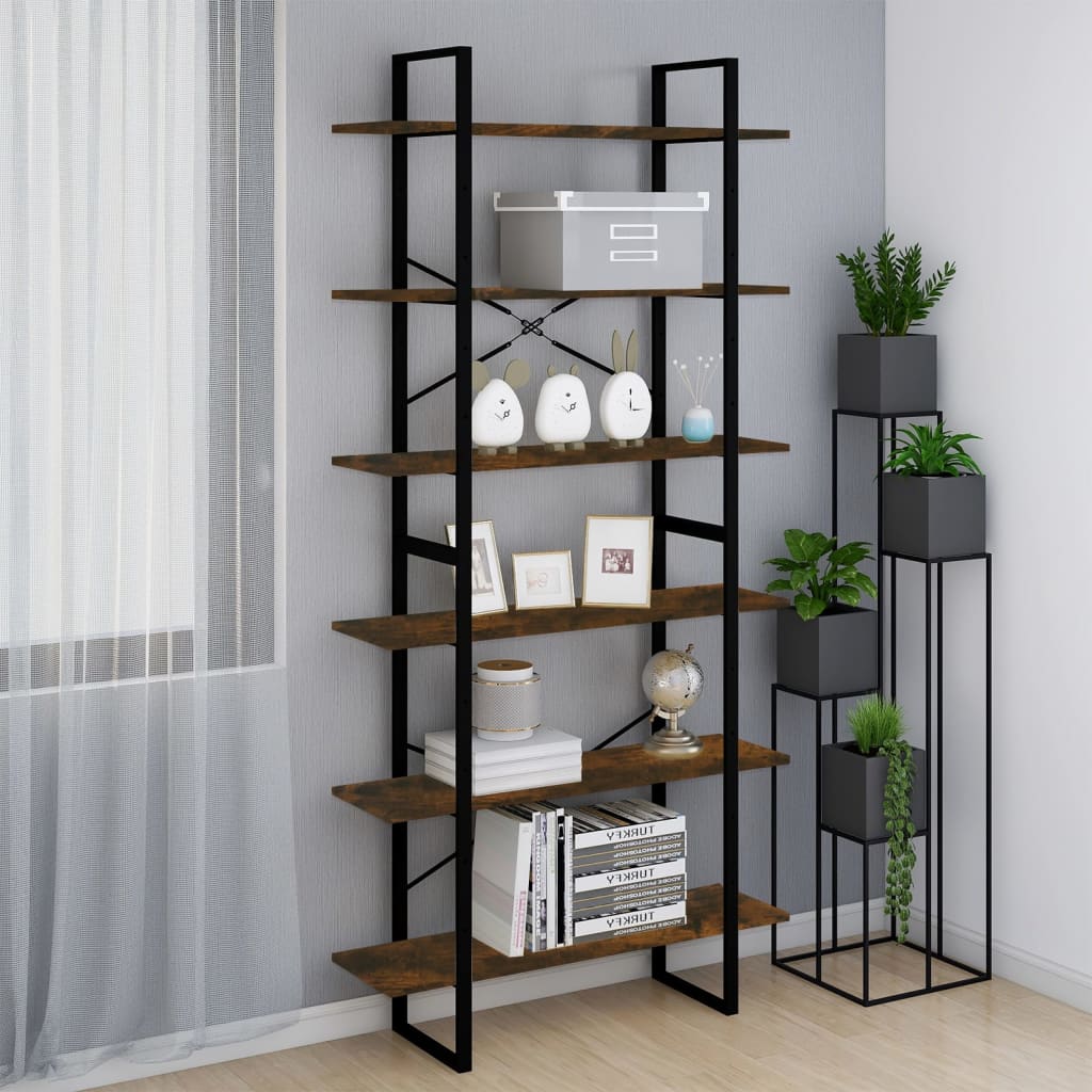 Korkea hylly savutammi 100x30x210 cm tekninen puu - Sisustajankoti.fi