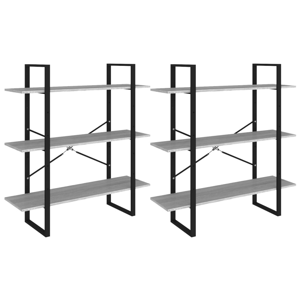 Korkea hylly harmaa Sonoma 100x30x210 cm tekninen puu - Sisustajankoti.fi