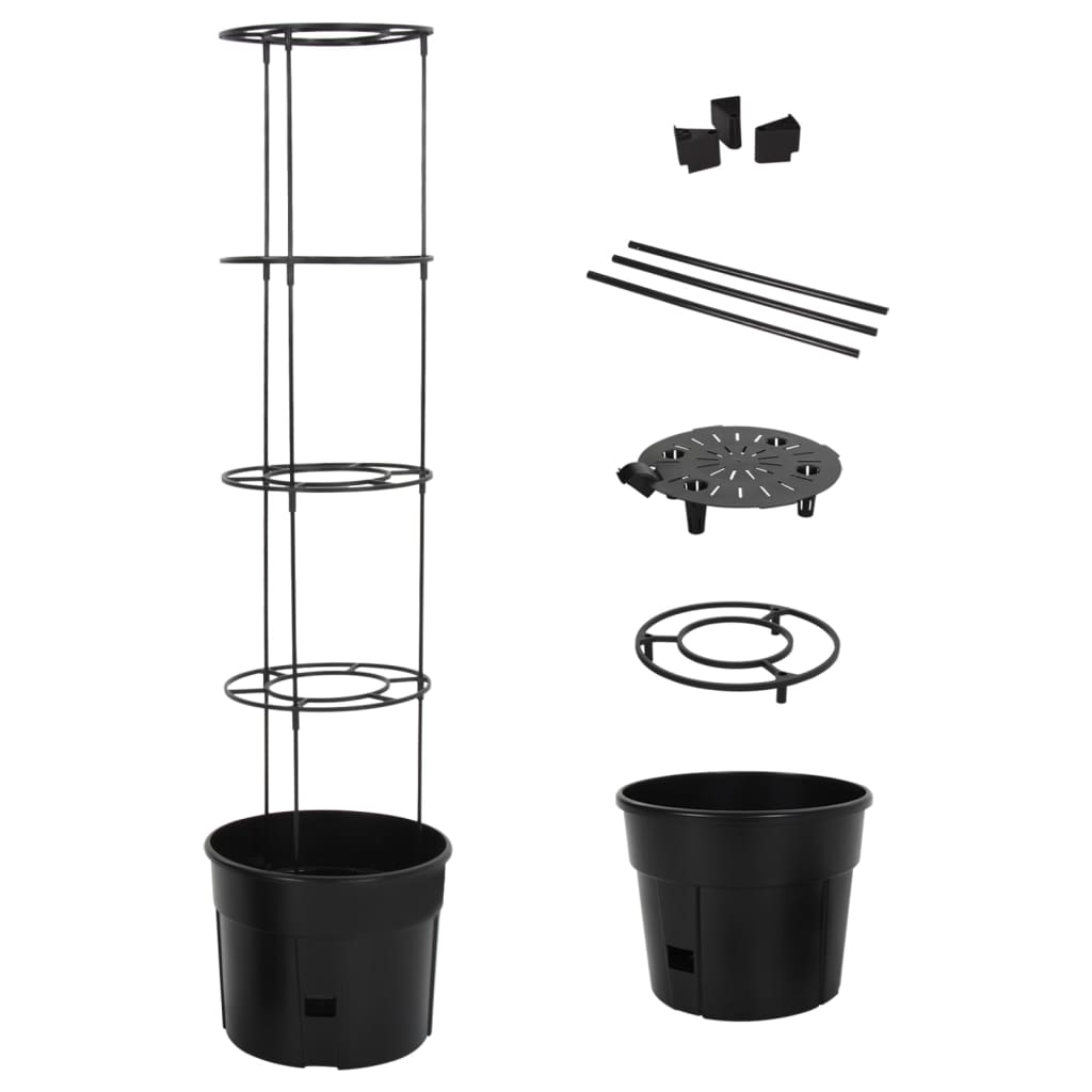 Tomaattiruukku antrasiitti Ø39x150 cm polypropeeni - Sisustajankoti.fi