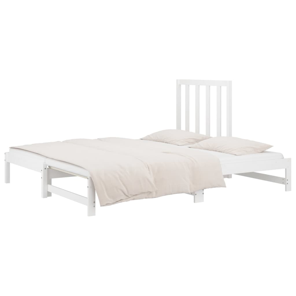 Sohvasänky ulosvedettävä valkoinen 2x (90x200) cm täysi mänty - Sisustajankoti.fi