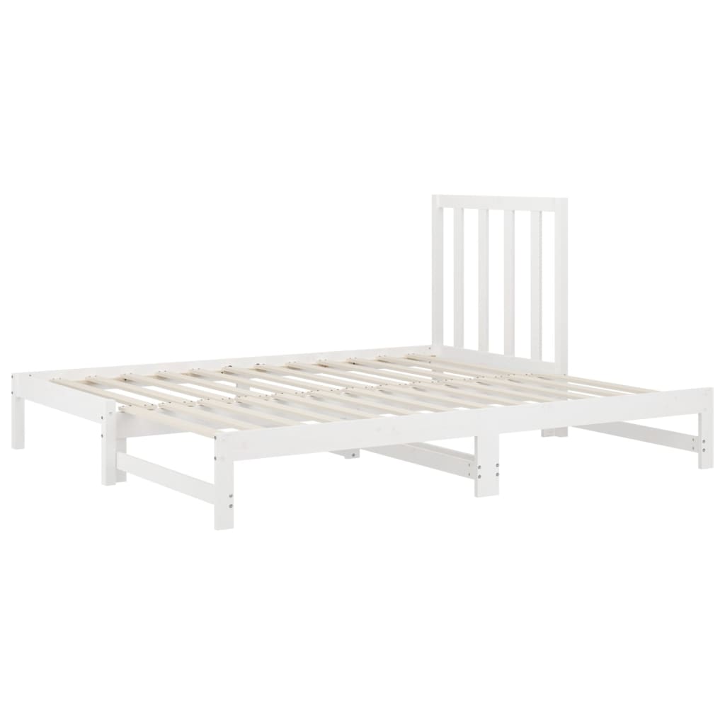 Sohvasänky ulosvedettävä valkoinen 2x (90x190) cm täysi mänty - Sisustajankoti.fi