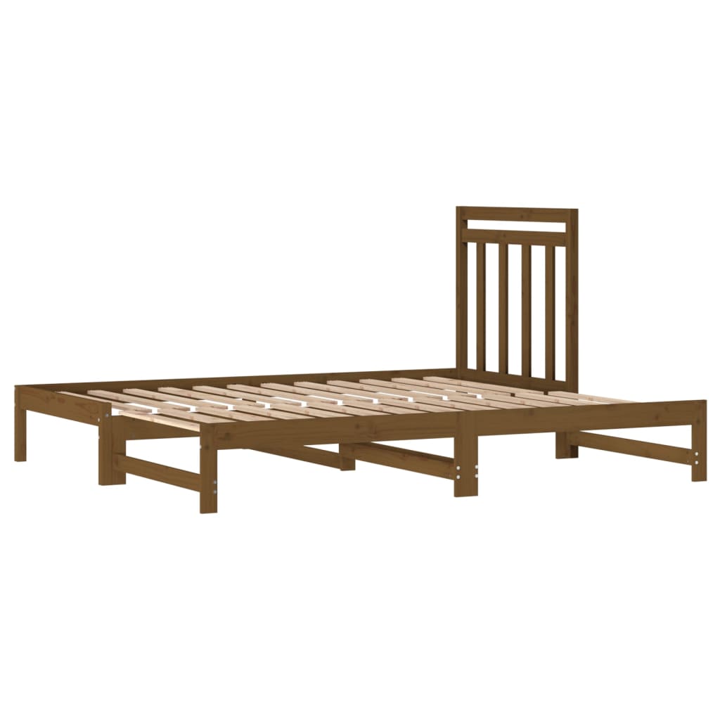 Sohvasänky ulosvedettävä hunajanrusk 2x (90x200) cm täysi mänty - Sisustajankoti.fi