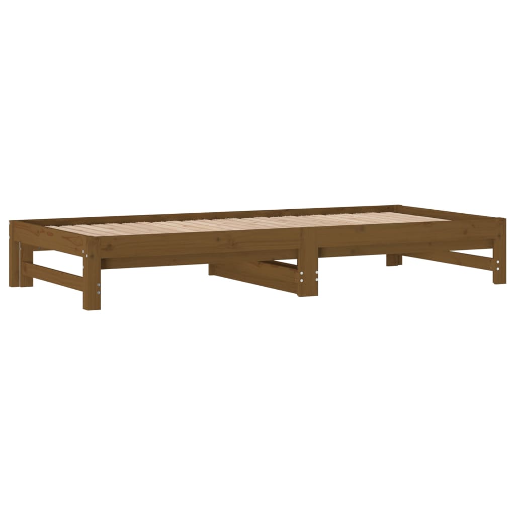 Sohvasänky ulosvedettävä hunajanrusk 2x (90x200) cm täysi mänty - Sisustajankoti.fi