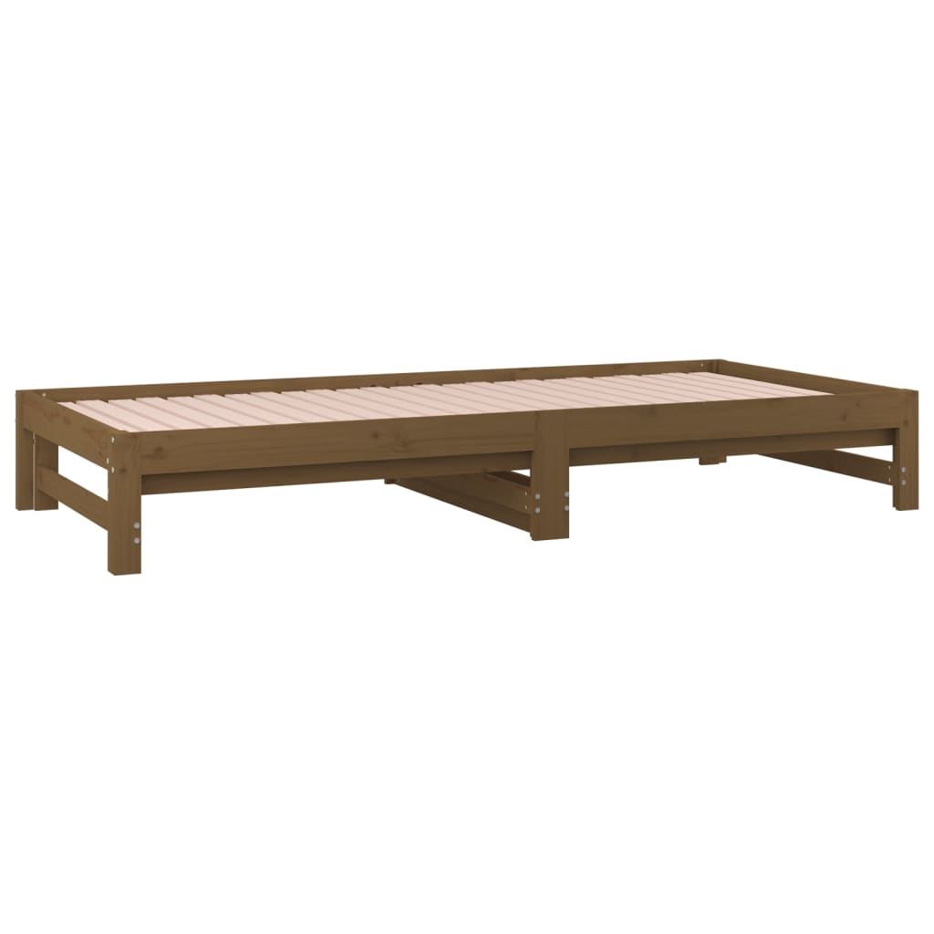 Sohvasänky ulosvedettävä hunajanrusk 2x (90x200) cm täysi mänty - Sisustajankoti.fi