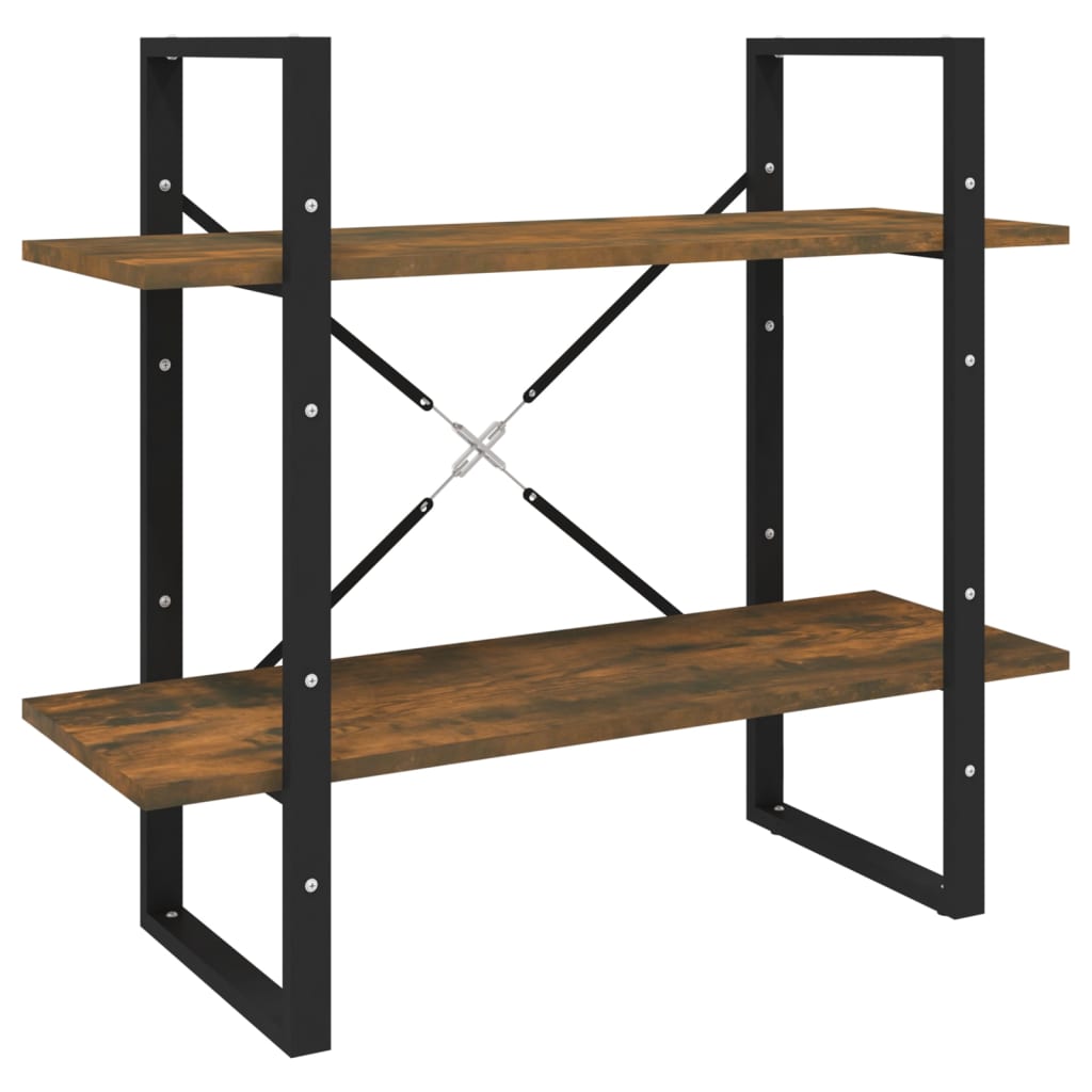 5-kerroksinen Kirjahylly savutammi 80x30x175 cm tekninen puu - Sisustajankoti.fi