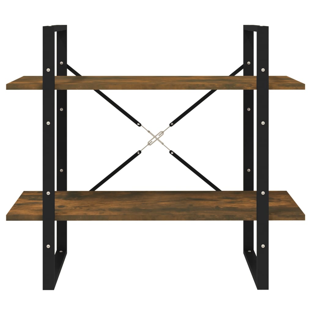 5-kerroksinen Kirjahylly savutammi 80x30x175 cm tekninen puu - Sisustajankoti.fi