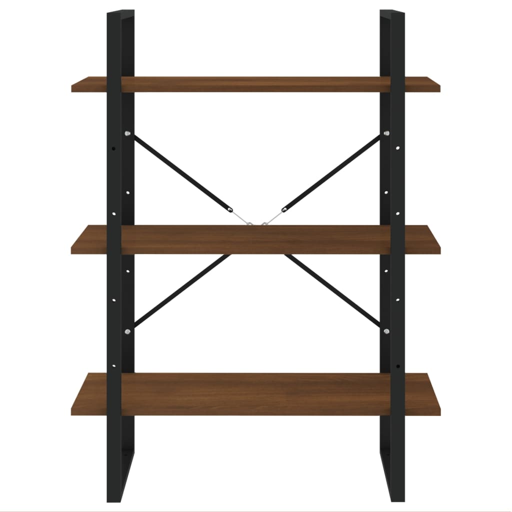5-kerroksinen Kirjahylly ruskea tammi 80x30x175 cm tekninen puu - Sisustajankoti.fi