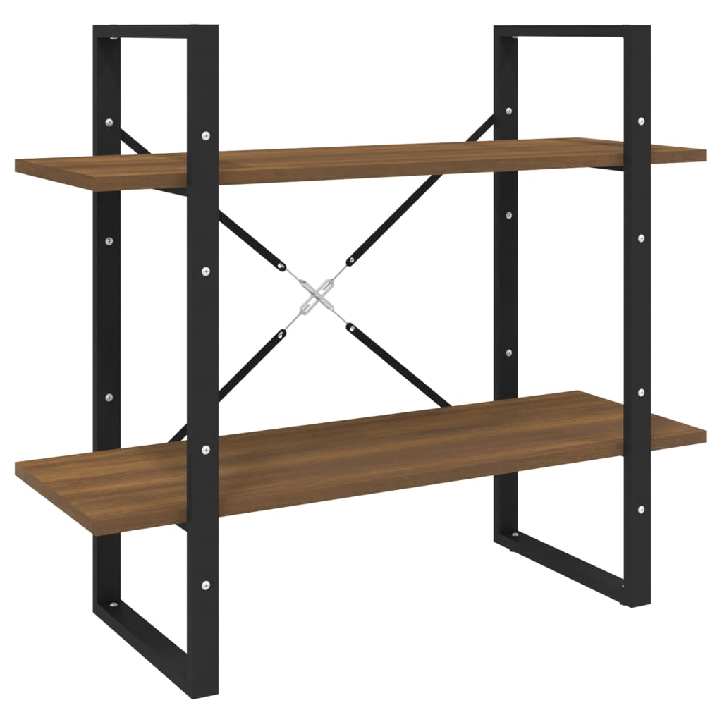 5-kerroksinen Kirjahylly ruskea tammi 80x30x175 cm tekninen puu - Sisustajankoti.fi