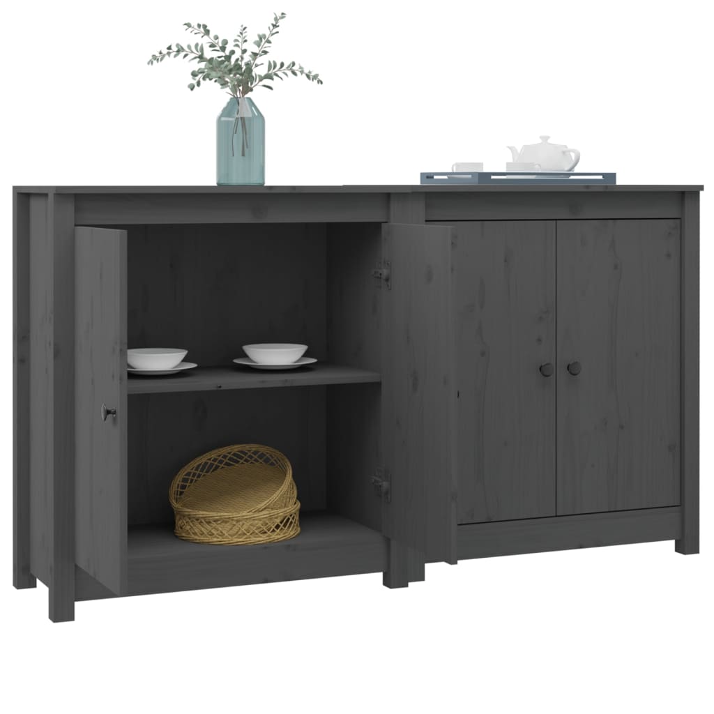 Senkit 2 kpl harmaa 70x35x80 cm täysi mänty - Sisustajankoti.fi