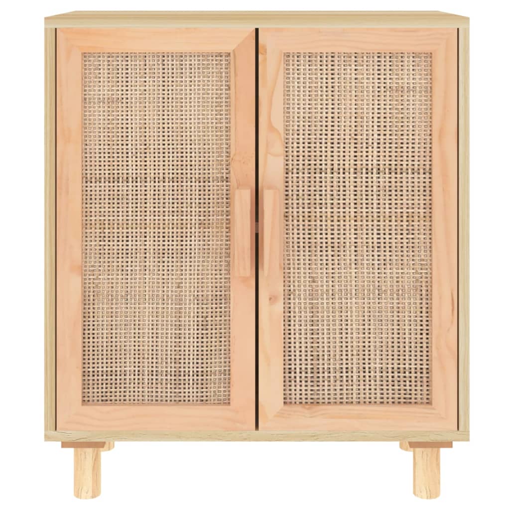 Senkki ruskea 60x30x70 cm täysi mänty ja luonnonrottinki - Sisustajankoti.fi