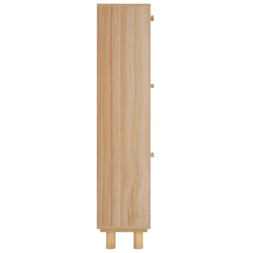 Kenkäkaappi ruskea 52x25x115 cm tekninen puu/luonnonrottinki - Sisustajankoti.fi