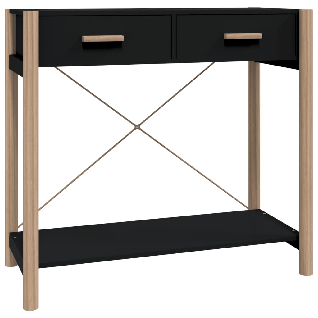 Konsolipöytä musta 82x38x75 cm tekninen puu - Sisustajankoti.fi