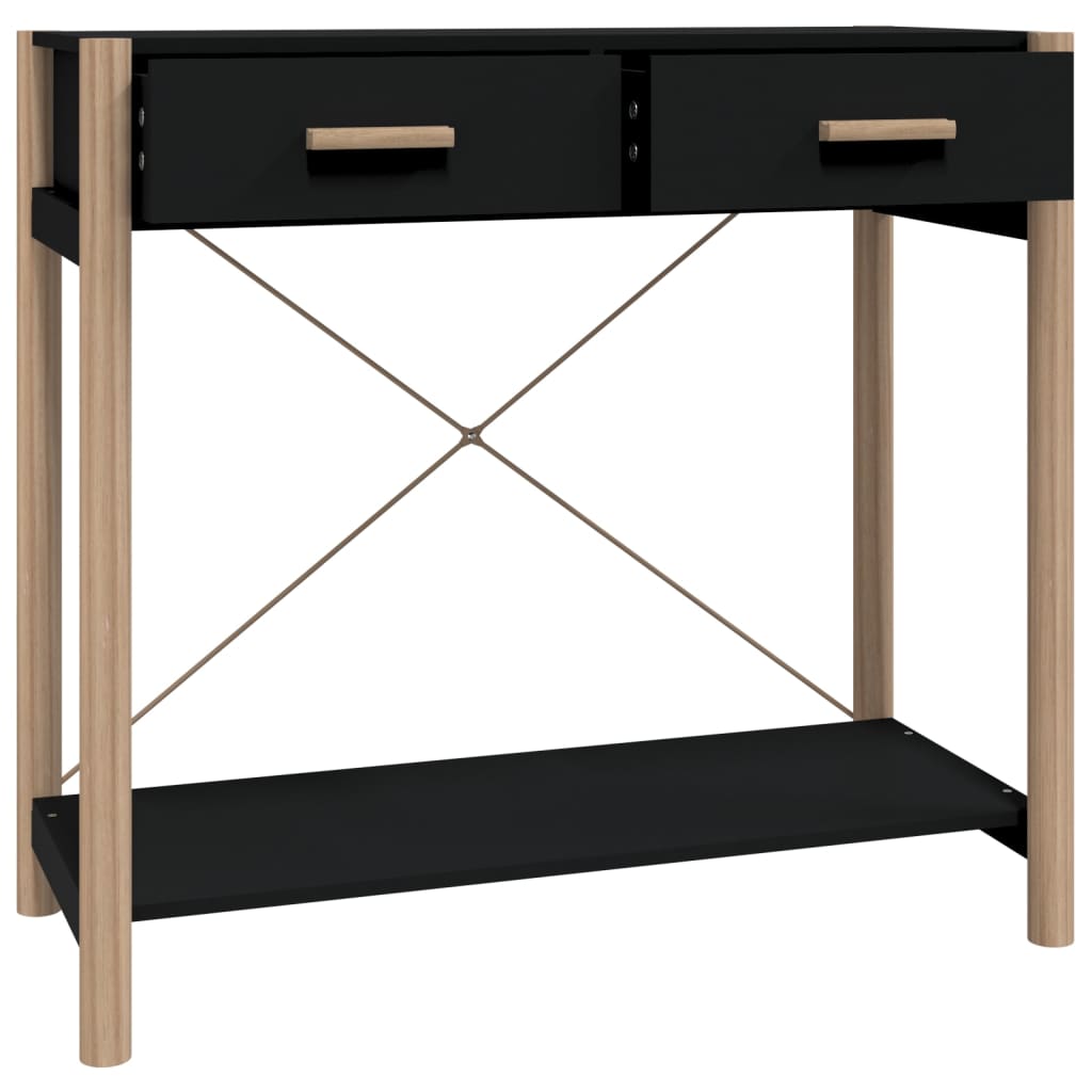 Konsolipöytä musta 82x38x75 cm tekninen puu - Sisustajankoti.fi
