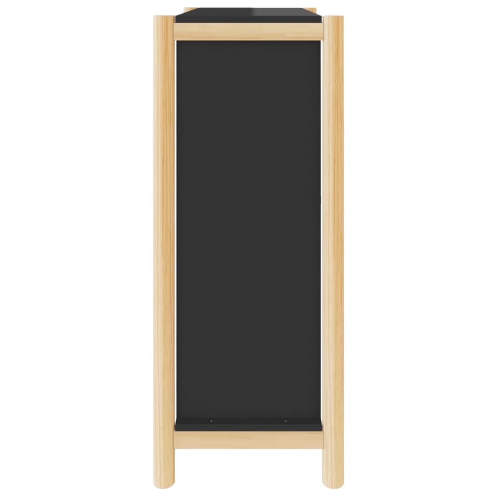 Kenkäkaappi musta 57,5x33x80 cm tekninen puu - Sisustajankoti.fi