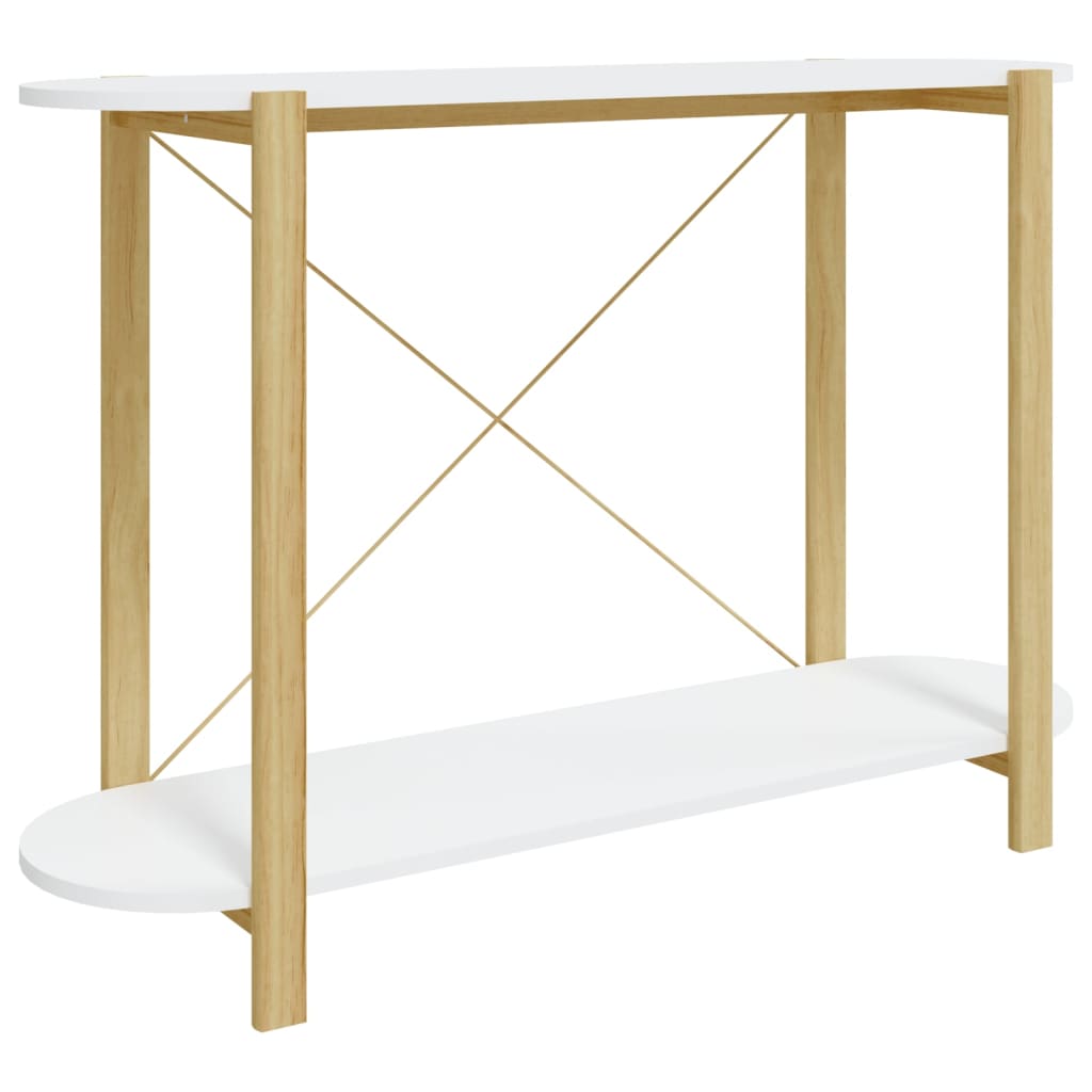 Konsolipöytä valkoinen 110x38x75 cm tekninen puu - Sisustajankoti.fi