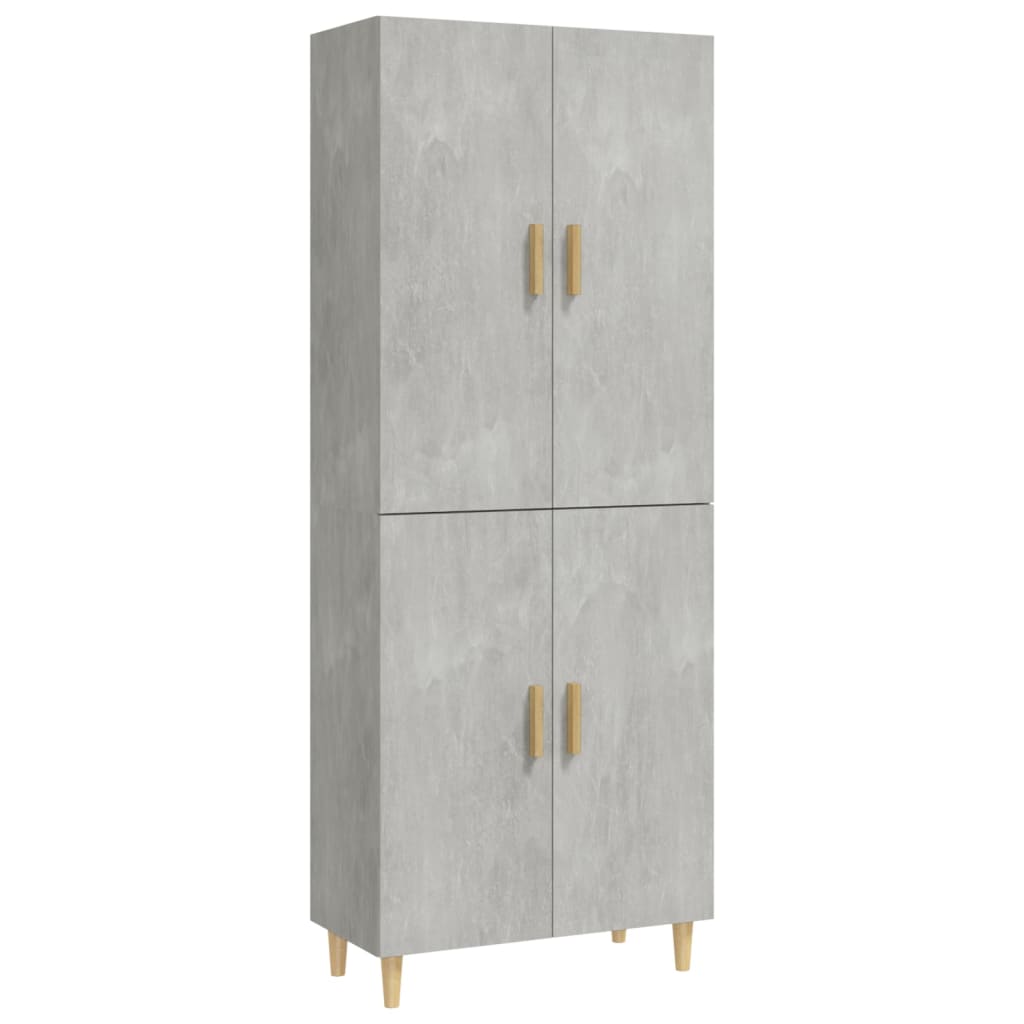 Kaappi betoninharmaa 70x34x180 cm tekninen puu - Sisustajankoti.fi