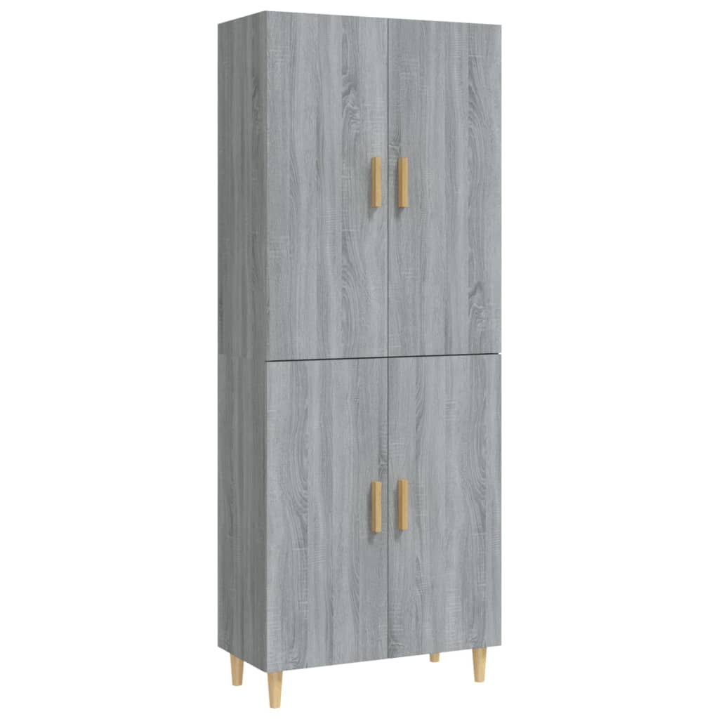 Kaappi harmaa Sonoma 70x34x180 cm tekninen puu - Sisustajankoti.fi