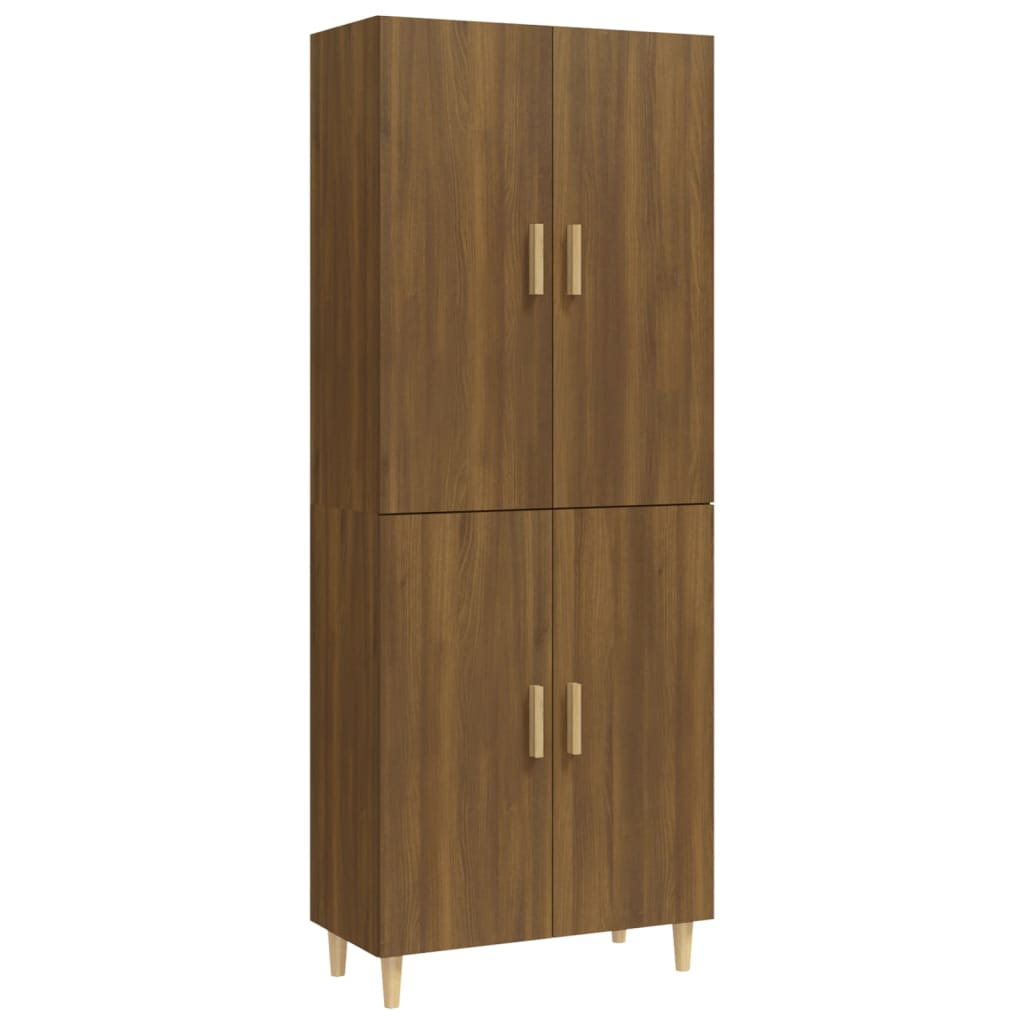 Kaappi ruskea tammi 70x34x180 cm tekninen puu - Sisustajankoti.fi