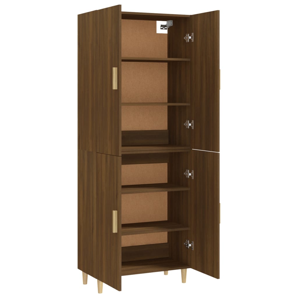 Kaappi ruskea tammi 70x34x180 cm tekninen puu - Sisustajankoti.fi