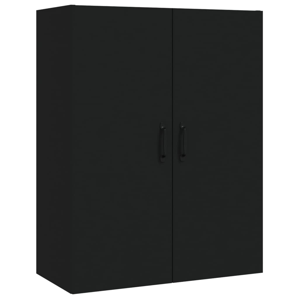 Kaappi musta 70x34x180 cm tekninen puu - Sisustajankoti.fi