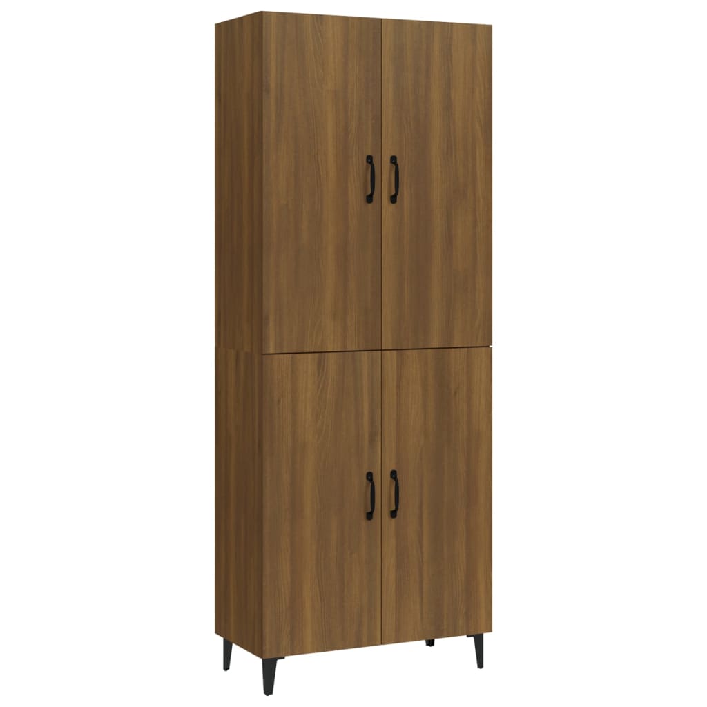 Kaappi ruskea tammi 70x34x180 cm tekninen puu - Sisustajankoti.fi