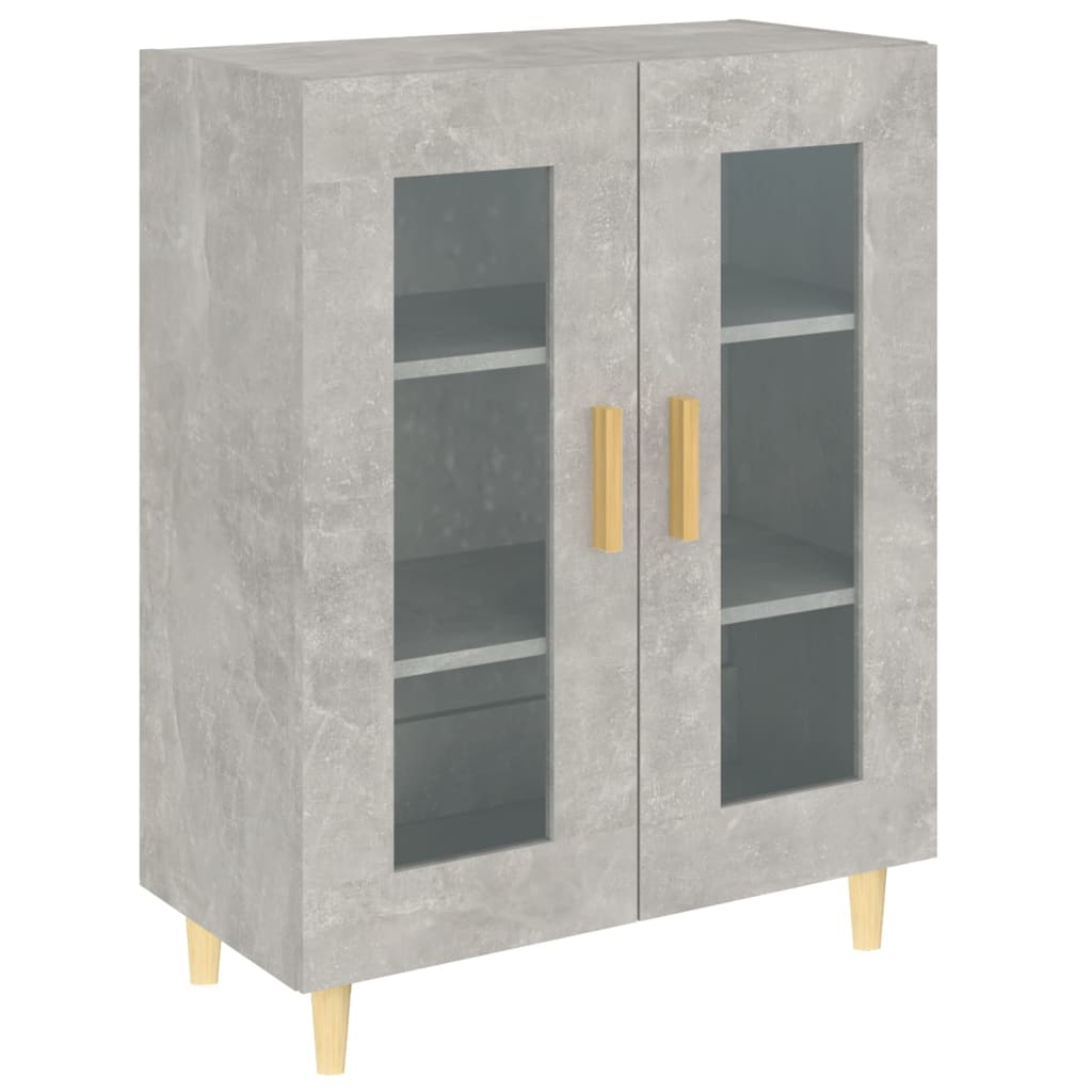 Kaappi betoninharmaa 69,5x34x180 cm tekninen puu - Sisustajankoti.fi