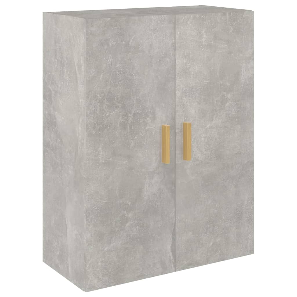 Kaappi betoninharmaa 69,5x34x180 cm tekninen puu - Sisustajankoti.fi
