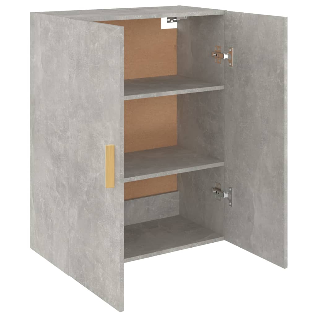 Kaappi betoninharmaa 69,5x34x180 cm tekninen puu - Sisustajankoti.fi